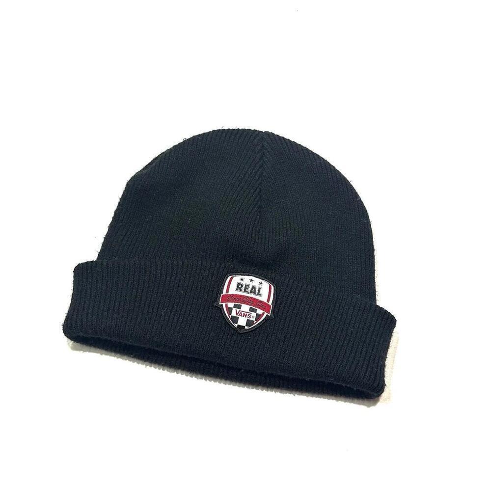 Vans Unisex Beanie Real Since Day One Black Logo Embroider Patch Warm One Size